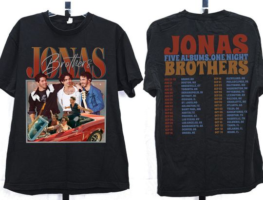 Discover Jonas Brothers Tour 2023 Shirt, Jonas Brothers Two Sides Shirt