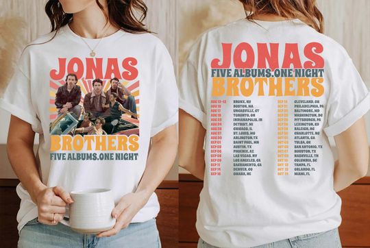 Discover Jonas Brothers Tour 2023 Shirt, Jonas Brothers Two Sides Shirt