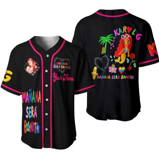 Discover Customized Karol G Mana Sera Bonito Baseball Jersey,