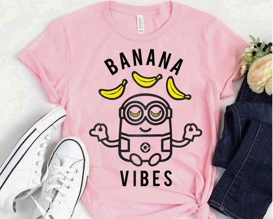 Discover Despicable Me Minions Banana Vibes Meditation Minion Sketch T-Shirt
