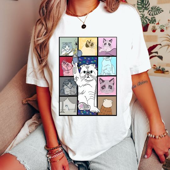 Discover The Eras Cat Version Shirt, Concert Shirt, Albums Shirt, Cat Version Shirt