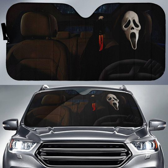Discover Scream Movies Ghostface Driving Car Sun Shade