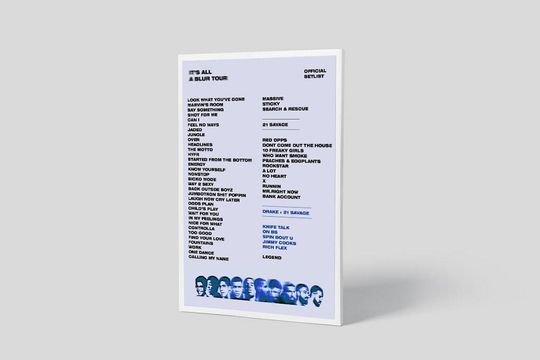 Discover Drake & 21 Savage Poster - It's All A Blur Tour 2023 Poster