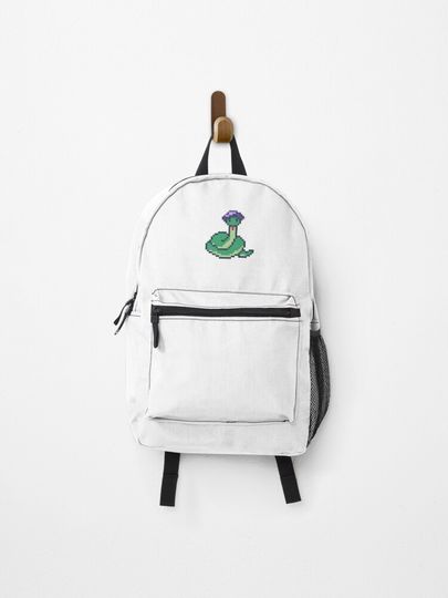 Discover Pixel art snake in fancy hat | Backpack