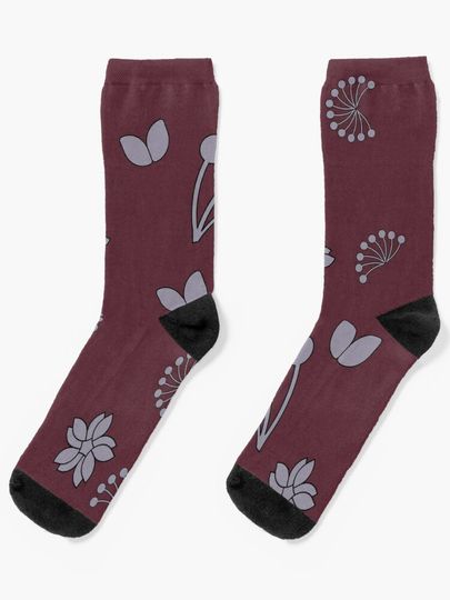 Discover Red flowes | Socks