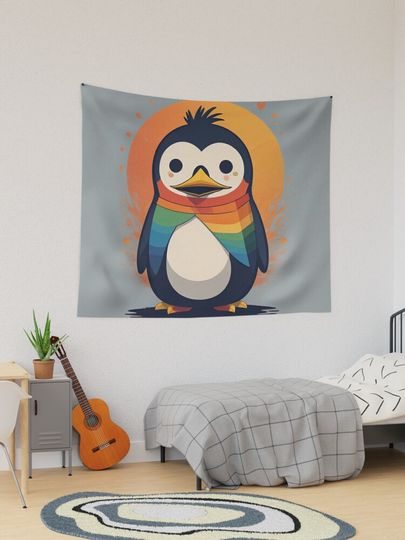 Discover penguin cute  | Tapestry