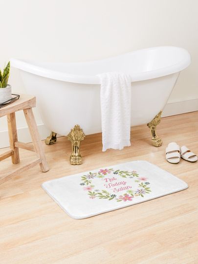 Discover Not Today Satan- Flowers | Bath Mat