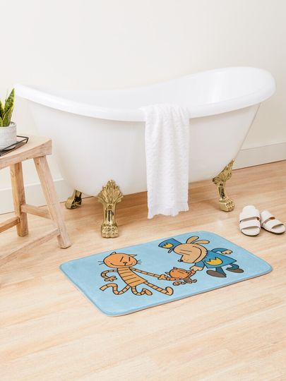 Discover Dog Man, Lil Petey, and Big Petey Fan Art | Bath Mat