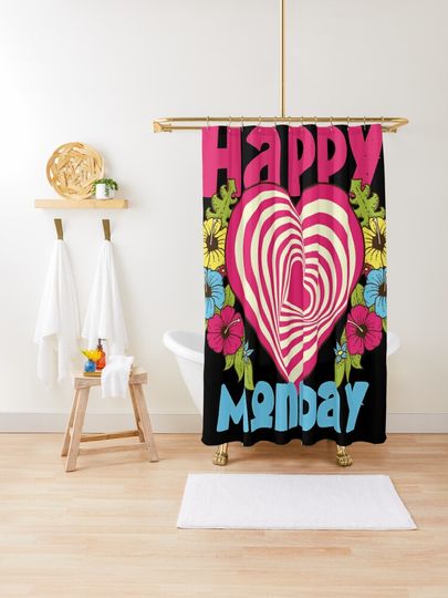 Discover Happy Monday | Shower Curtain
