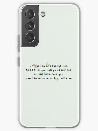 Discover you don&apos;t have to be perfect with me | heartstopper, nick charlie | Samsung Galaxy Phone Case
