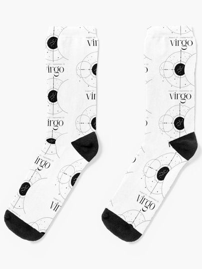 Discover Minimalist Virgo Zodiac Sign Constellation Astrology Aesthetic Horoscope | Socks