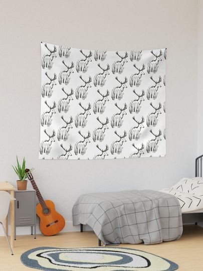 Discover Deer in the tall grass | Tapestry