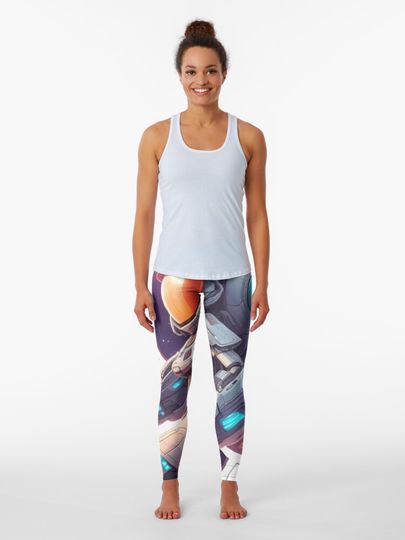 Discover Violet Astronaut: Beyond the Celestial Veil | Leggings