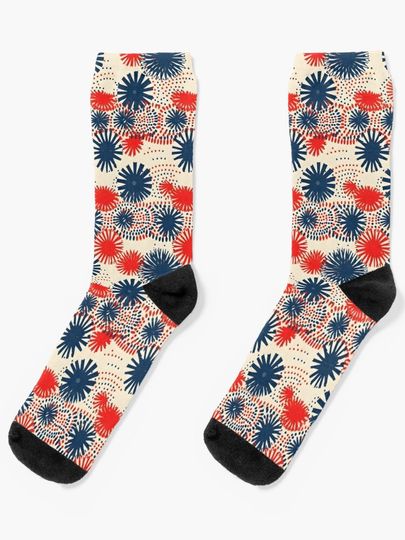Discover Patriotic 4th of July Pattern 8 | Socks