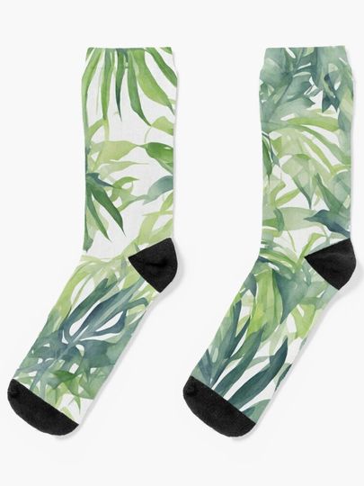 Discover Big tropical leaves | Socks