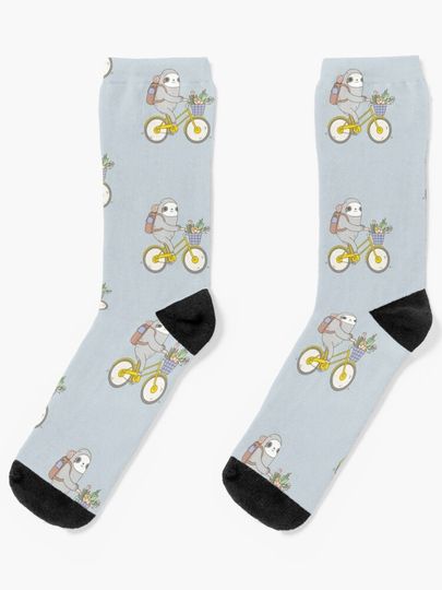 Discover Biking Sloth  | Socks