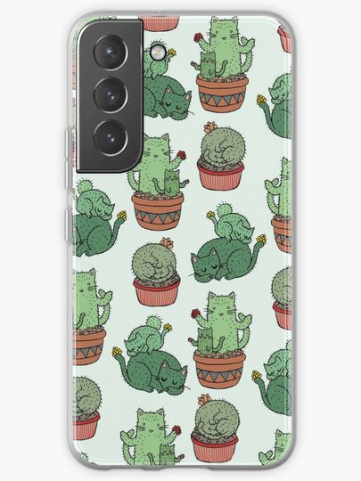 Discover Cactus Cats | Samsung Galaxy Phone Case