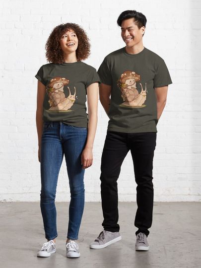 Discover Cute mushroom and snail friend  | Classic T-Shirt