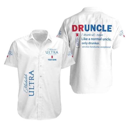 Discover Druncle Michelob Ultra Personalized Button Shirt