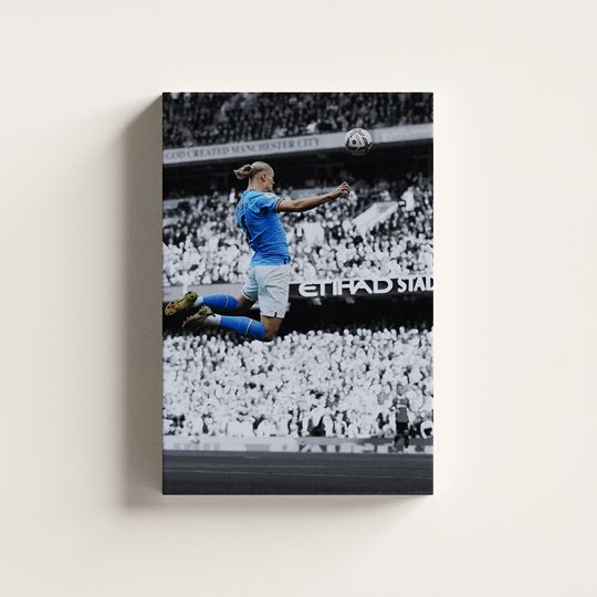 Discover ERLING HAALAND HEADING Canvas