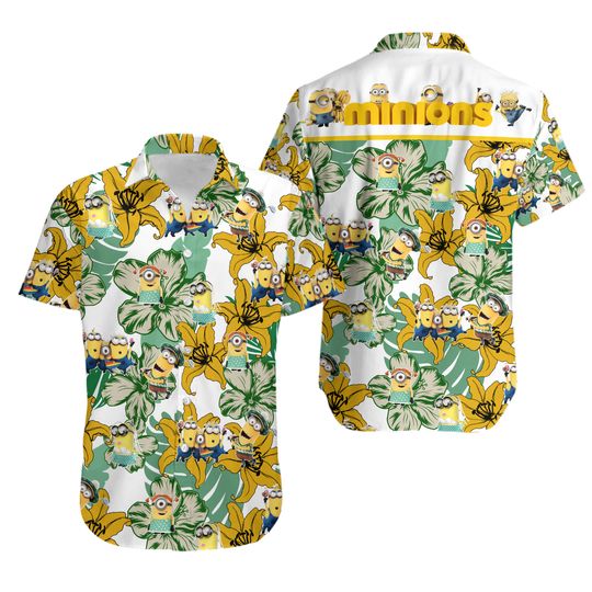 Discover Minions Hawaiian Shirt, Comedy Animation Hawaiian Shirt