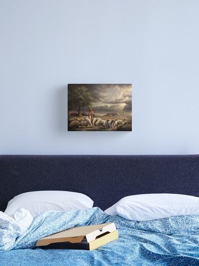 Discover Shepherd with Flock | Canvas Print
