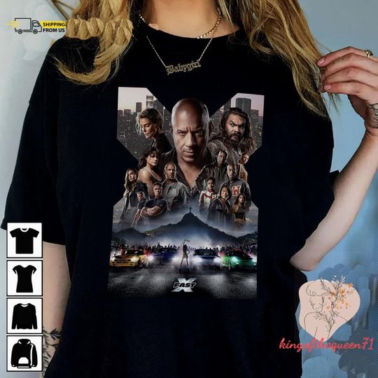 Discover Fast X Movie T-Shirt, Fast X 2023 Movie, Paul Walker Shirt, 2 Race Car Shirt
