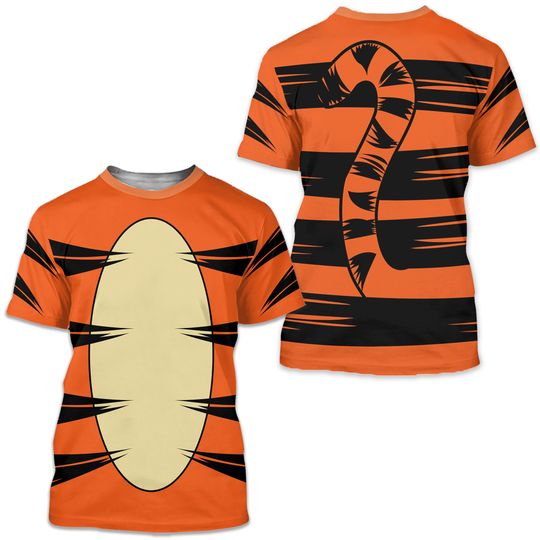 Discover Orange Tiger Halloween 3D Shirts, Halloween Costume 3D Shirt
