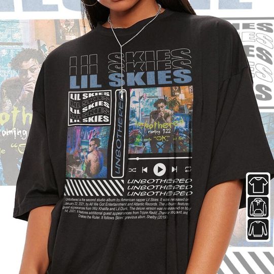 Discover Lil Skies Rap Shirt, Unbothered Album Vintage, Lil Skies Shirt
