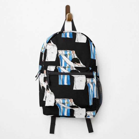 Discover Lionel Messi holding his Backpack