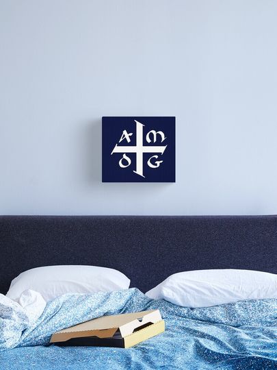 Discover AMDG Jesuit Catholic Cross - Ad Majorem Dei Gloriam | Canvas Print