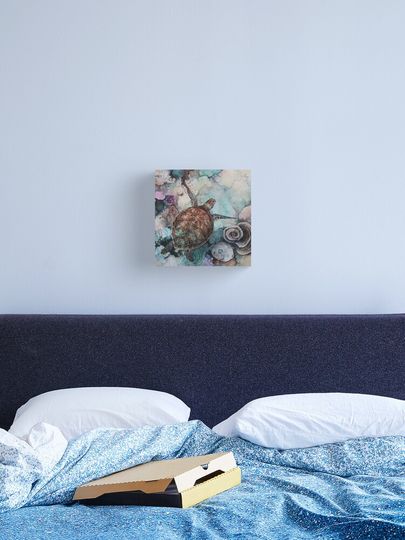 Discover Turtle and Coral | Canvas Print