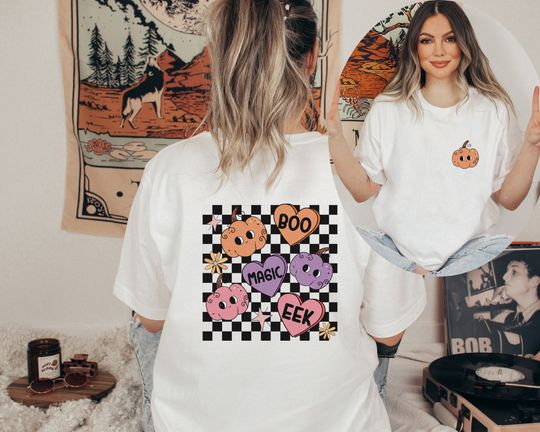 Discover Boo Magic Eek Shirt, Two Sided Pumpkin Season Shirt