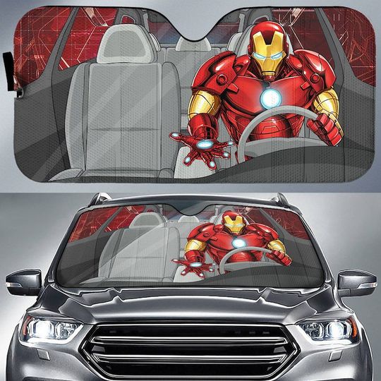 Discover Iron Superhero Auto Car Sunshade, American Movie Super Hero Car Decoration