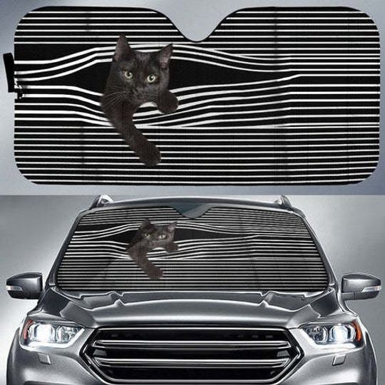 Discover Funny Cat Car Sunshade, Custom Car Accessories For Cat Lover