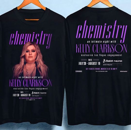Discover Kelly Clarkson Tour 2023 T-Shirt, 2 Sides Kelly Clarkson Shirt, Kelly Clarkson