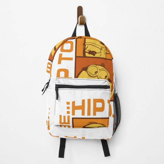 Discover Minions Orange Portrait Panels Langarmshirt Backpack