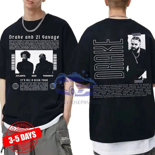 Discover 2 Sides Drake 21 Savage It's All A Blur Tour Shirt, Drake Merch