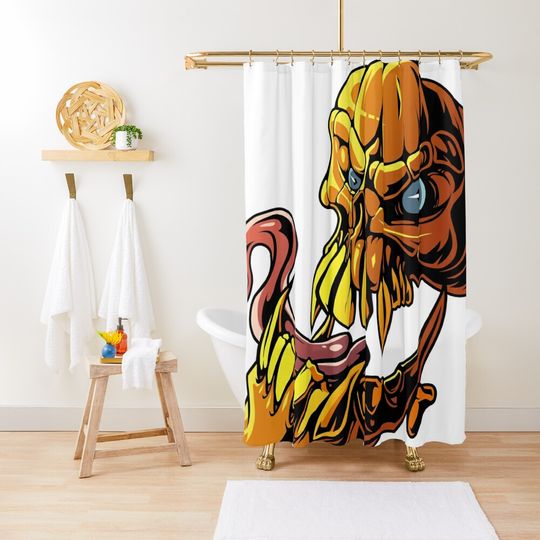Discover scary pumpkin Shower Curtain