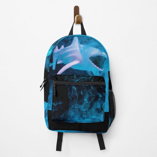 Discover fish shark blue blue Backpack