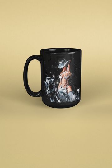 Discover Beyonce Disco Horse Black Mug