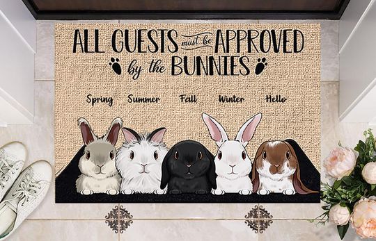 Discover All Guests Must Be Approved By The Bunnies Doormat