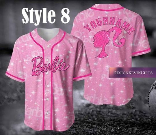 Discover Barbi Shirt, Barbe Baseball Jersey, Doll Baby Girl Shirt, Come On Barbi Jersey Shirt, Custom Name Barbe Jersey