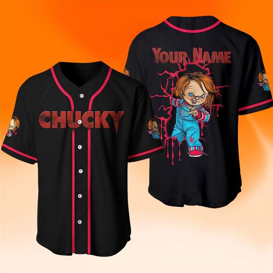 Discover Chucky Jersey, Chucky Baseball Shirt, Horror Movie Chucky Shirt, Chucky Shirt, Halloween Baseball Shirt