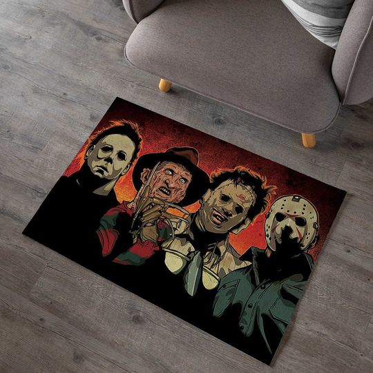Discover Horror Movie Characters Door Mat| Halloween Welcome Mat