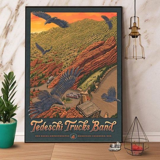 Discover Poster July 28 2023 Tedeschi Trucks Band Red Rocks Tour Poster