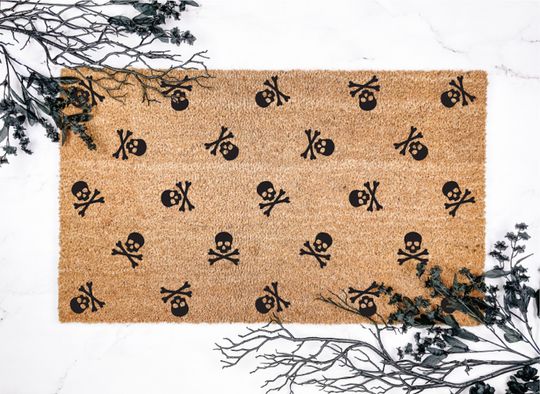 Discover Skull and Bones Patterned Doormat