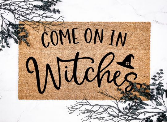 Discover Come on In Witches Halloween Doormat