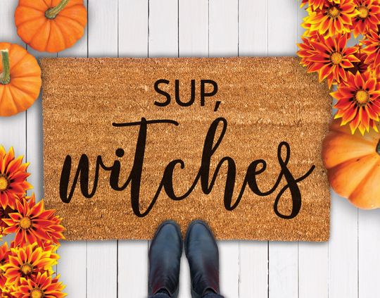 Discover Sup Witches Door Mat, Halloween Decor, Halloween Welcome Mat, Happy Halloween,  Halloween Decoration Ideas