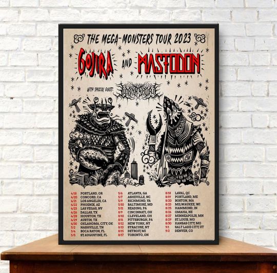 Discover The Mega-Monsters Tour 2023 Poster